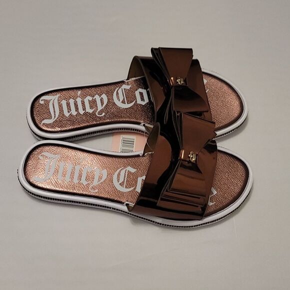 BRAND NEW JUICY COUTURE YAEL BOWNOT RHINESTONE SLIDER R3 - Picture 1 of 16